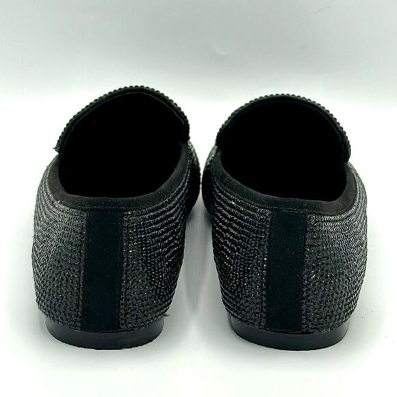Chico's Suede Trim Rhinestone Loafers 7.5 Sparkle * - Picture 8 of 13